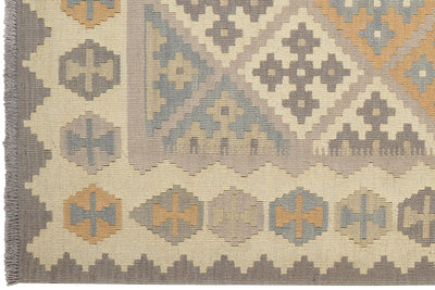 Kelim Gashgai — Handmade, 116x178 cm, Grey, 100% Virgin Wool | View 3