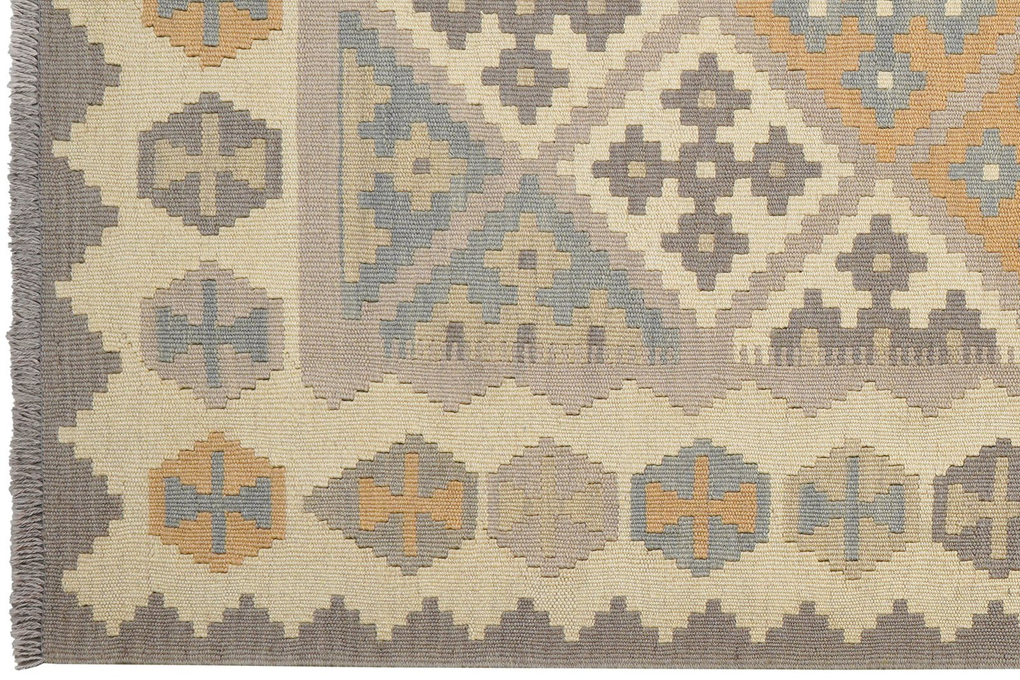 Kelim Gashgai — Handmade, 116x178 cm, Grey, 100% Virgin Wool | View 3