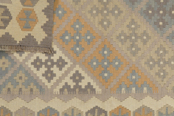 Kelim Gashgai — Handmade, 116x178 cm, Grey, 100% Virgin Wool | View 6