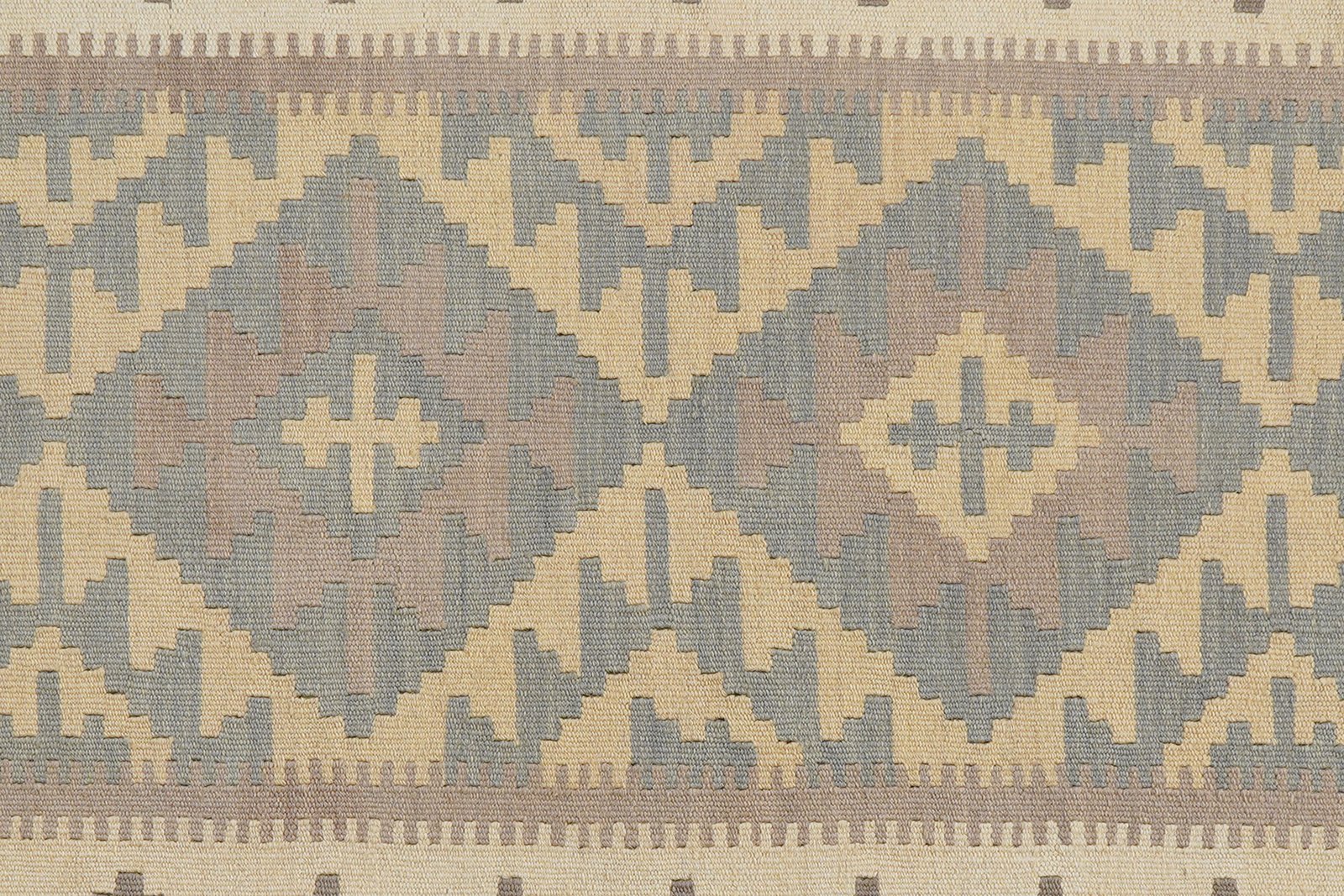 Kelim Gashgai — Handmade, 122x176 cm, Grey, 100% Virgin Wool | View 5