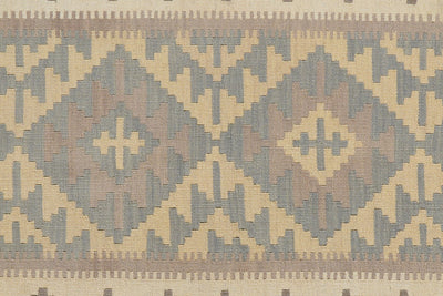 Kelim Gashgai — Handmade, 122x176 cm, Grey, 100% Virgin Wool | View 5