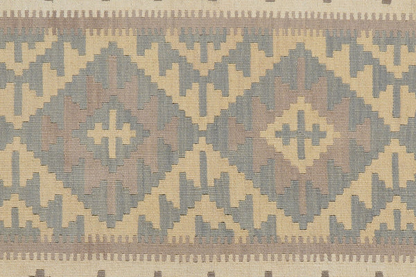 Kelim Gashgai — Handmade, 122x176 cm, Grey, 100% Virgin Wool | View 5