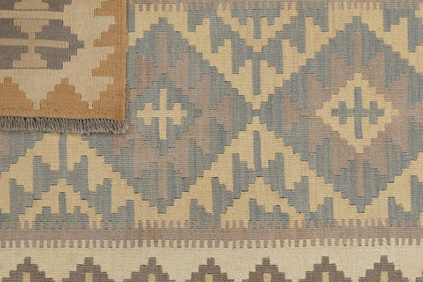 Kelim Gashgai — Handmade, 122x176 cm, Grey, 100% Virgin Wool | View 6
