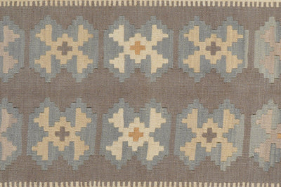 Kelim Gashgai — Handmade, 125x177 cm, Grey, 100% Virgin Wool | View 5