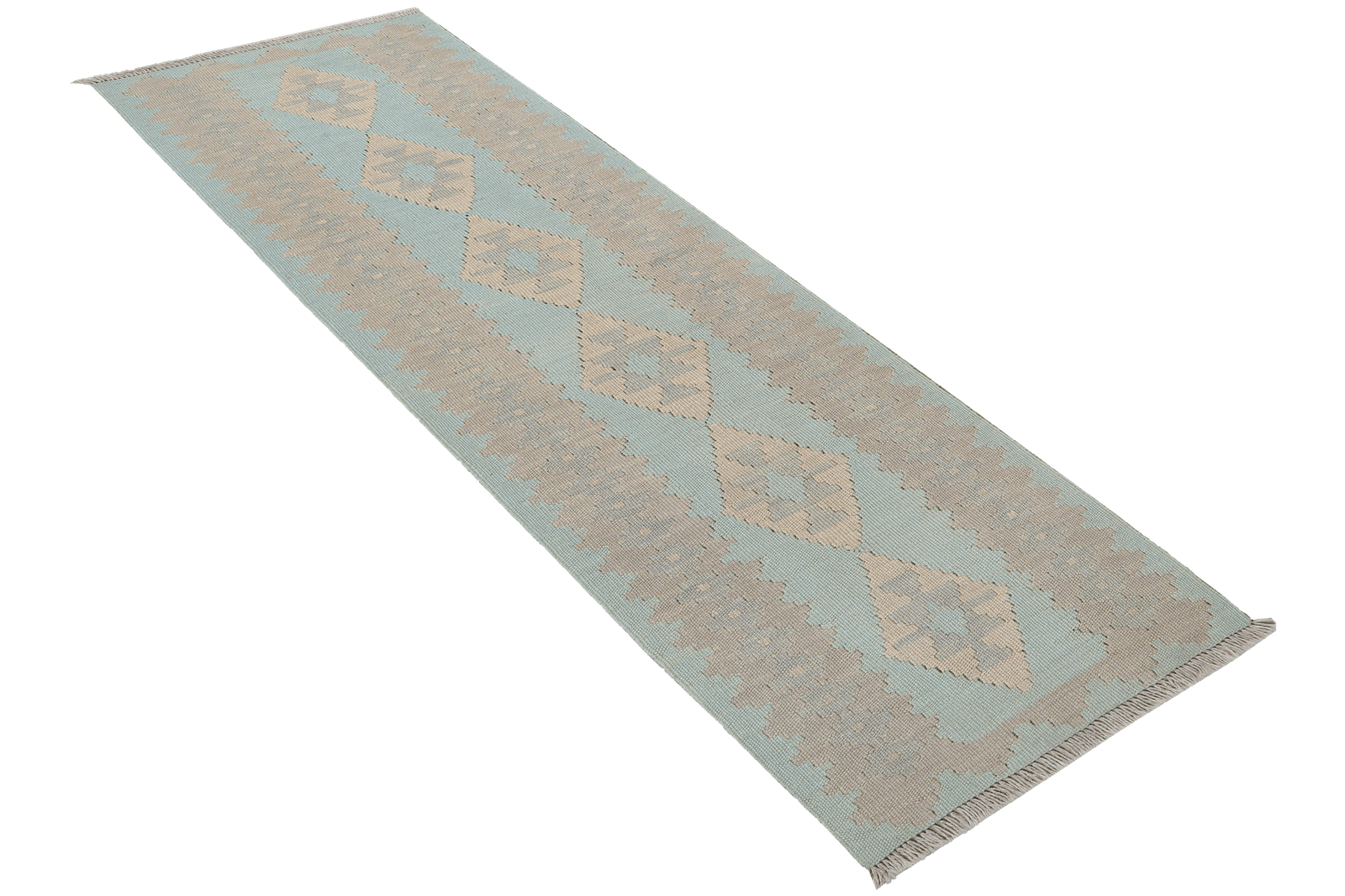 Kelim Gashgai — Handmade, 54x194 cm, Tuerkis, 100% Virgin Wool | View 4
