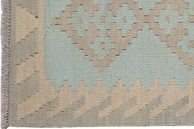 Kelim Gashgai — Handmade, 55x191 cm, Tuerkis, 100% Virgin Wool | View 3