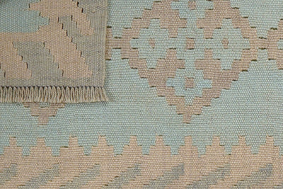 Kelim Gashgai — Handmade, 55x191 cm, Tuerkis, 100% Virgin Wool | View 6
