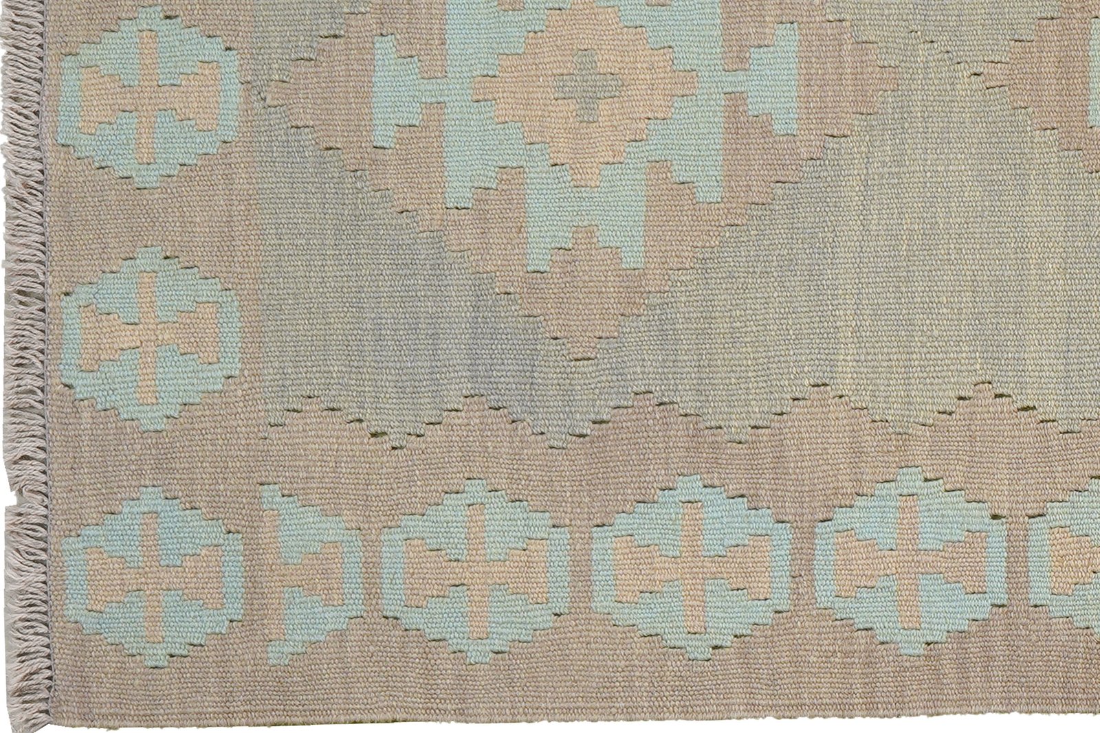 Kelim Gashgai — Handmade, 80x195 cm, Grey, 100% Virgin Wool | View 3