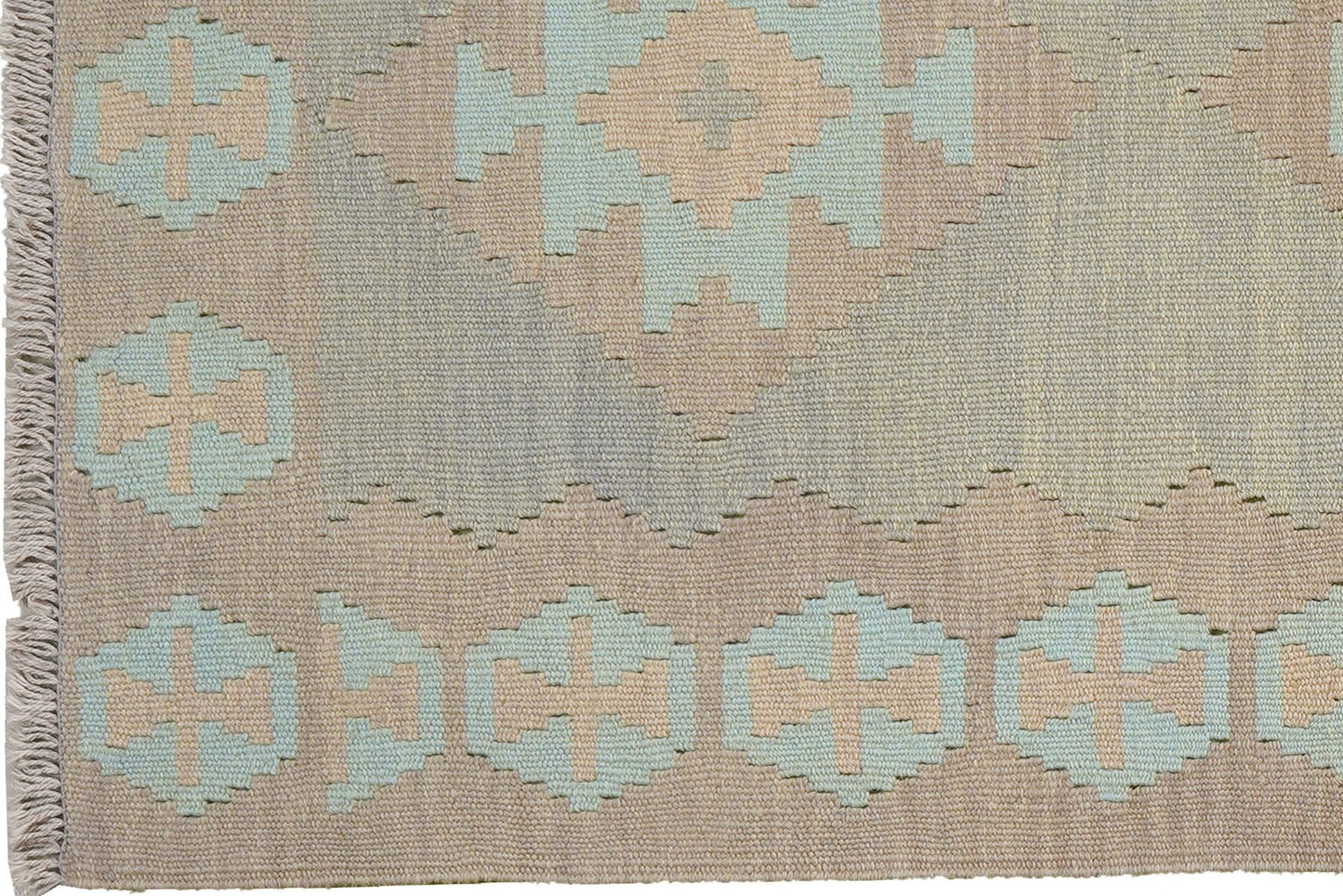 Kelim Gashgai — Handmade, 80x195 cm, Grey, 100% Virgin Wool | View 3
