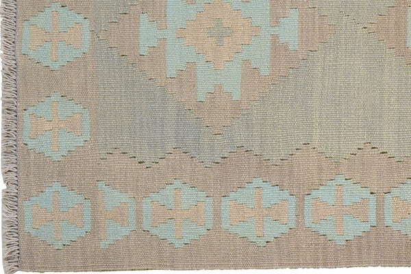 Kelim Gashgai — Handmade, 80x195 cm, Grey, 100% Virgin Wool | View 3