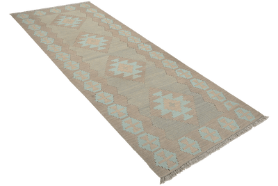 Kelim Gashgai — Handmade, 80x195 cm, Grey, 100% Virgin Wool | View 4