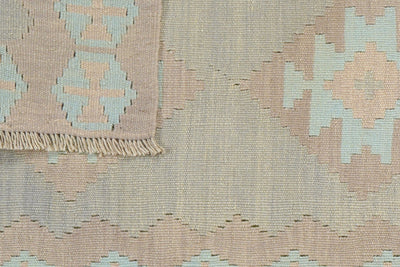 Kelim Gashgai — Handmade, 80x195 cm, Grey, 100% Virgin Wool | View 6