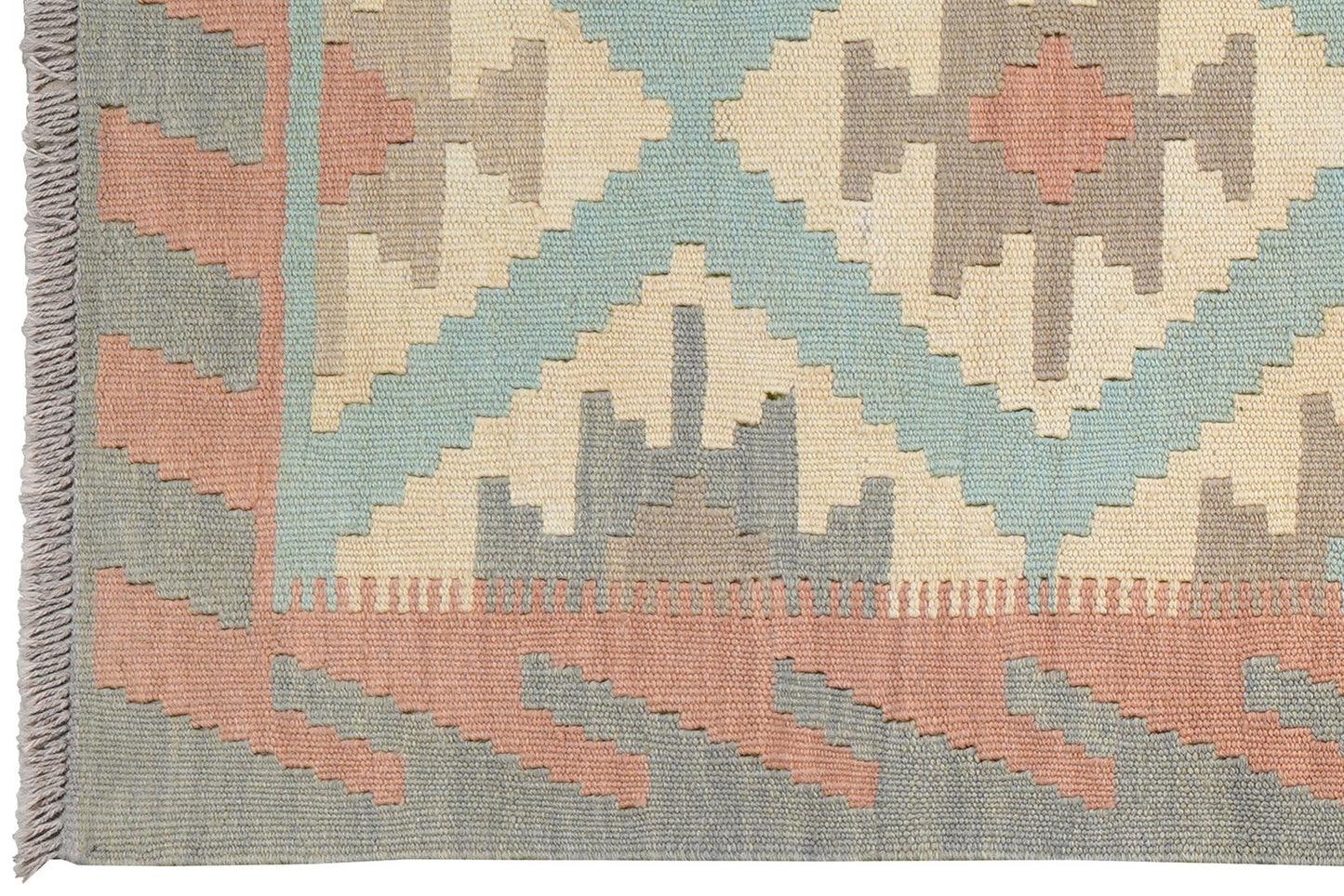 Kelim Gashgai — Handmade, 80x190 cm, Beige, 100% Virgin Wool | View 3