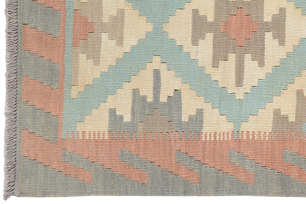 Kelim Gashgai — Handmade, 80x190 cm, Beige, 100% Virgin Wool | View 3