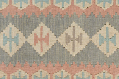 Kelim Gashgai — Handmade, 80x195 cm, Grey, 100% Virgin Wool | View 5