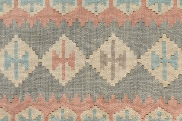 Kelim Gashgai — Handmade, 80x195 cm, Grey, 100% Virgin Wool | View 5