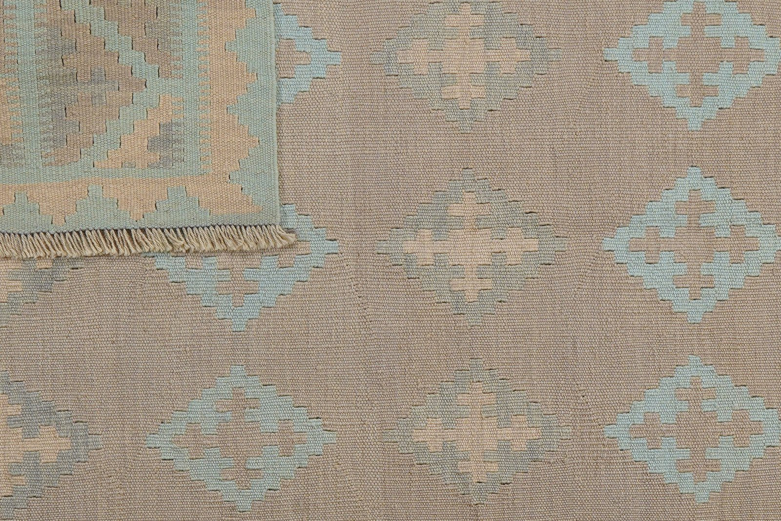 Kelim Gashgai — Handmade, 126x174 cm, Grey, 100% Virgin Wool | View 6