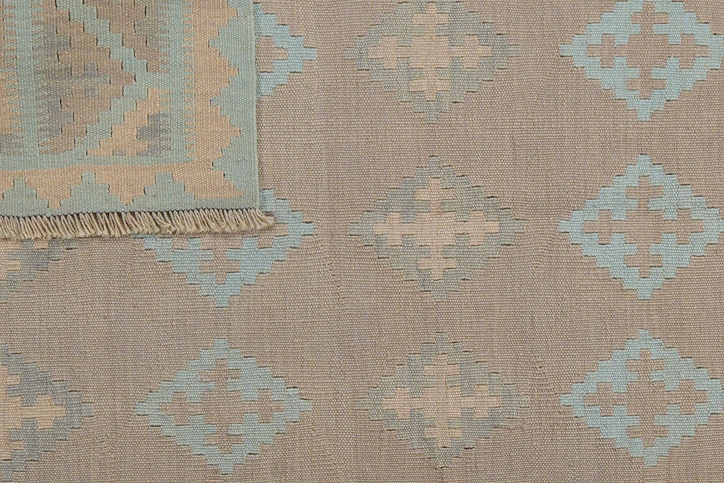 Kelim Gashgai — Handmade, 126x174 cm, Grey, 100% Virgin Wool | View 6