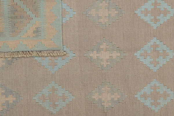 Kelim Gashgai — Handmade, 126x174 cm, Grey, 100% Virgin Wool | View 6