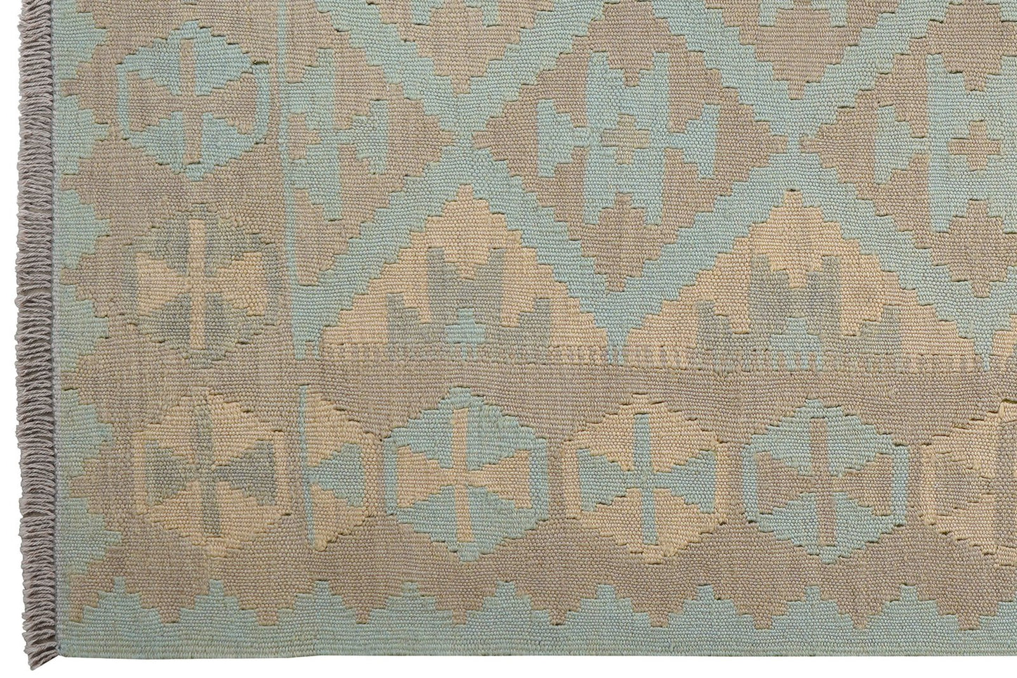 Kelim Gashgai — Handmade, 127x170 cm, Green, 100% Virgin Wool | View 3