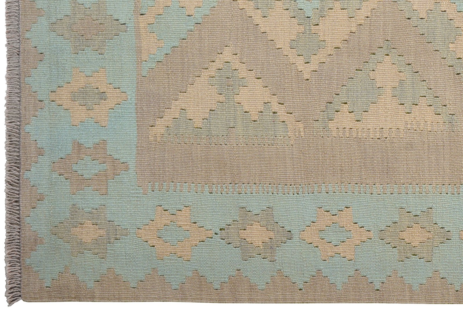 Kelim Gashgai — Handmade, 125x185 cm, Grey, 100% Virgin Wool | View 3