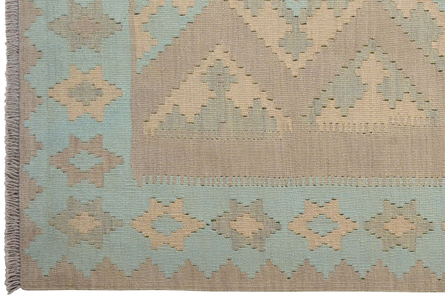 Kelim Gashgai — Handmade, 125x185 cm, Grey, 100% Virgin Wool | View 3