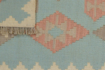 Kelim Gashgai — Handmade, 54x199 cm, Tuerkis, 100% Virgin Wool | View 6