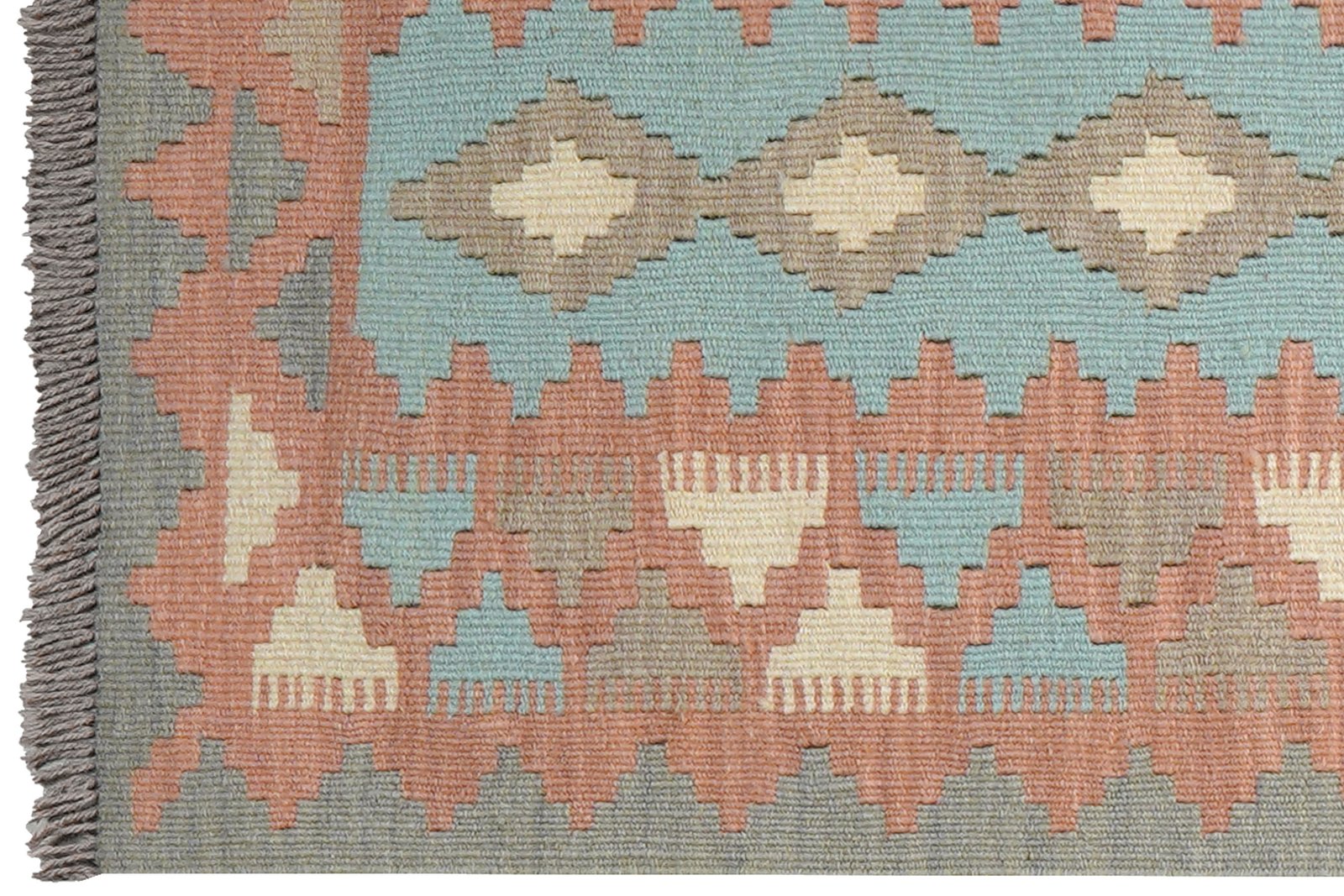 Kelim Gashgai — Handmade, 54x194 cm, Tuerkis, 100% Virgin Wool | View 3
