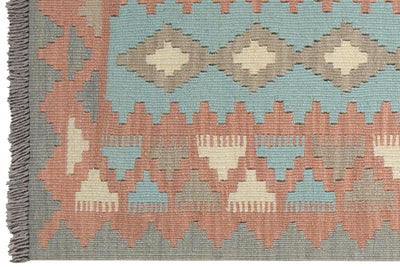 Kelim Gashgai — Handmade, 54x194 cm, Tuerkis, 100% Virgin Wool | View 3