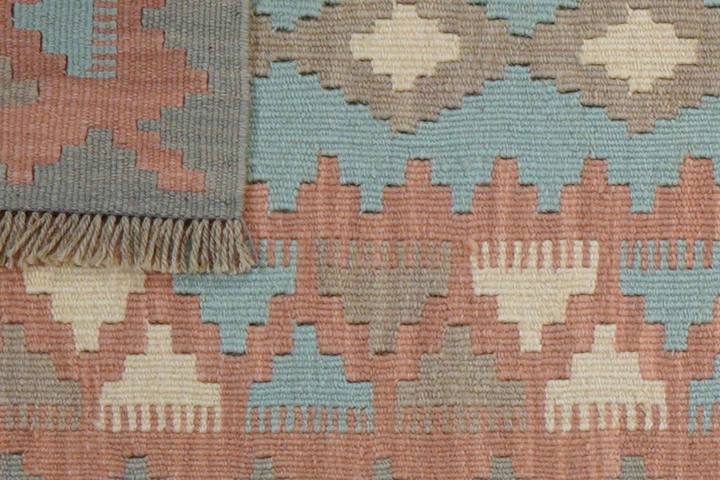 Kelim Gashgai — Handmade, 54x194 cm, Tuerkis, 100% Virgin Wool | View 6