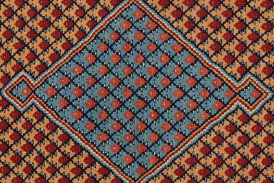 Kelim Senneh — Handmade, 105x148 cm, Beige, 100% Virgin Wool | View 5