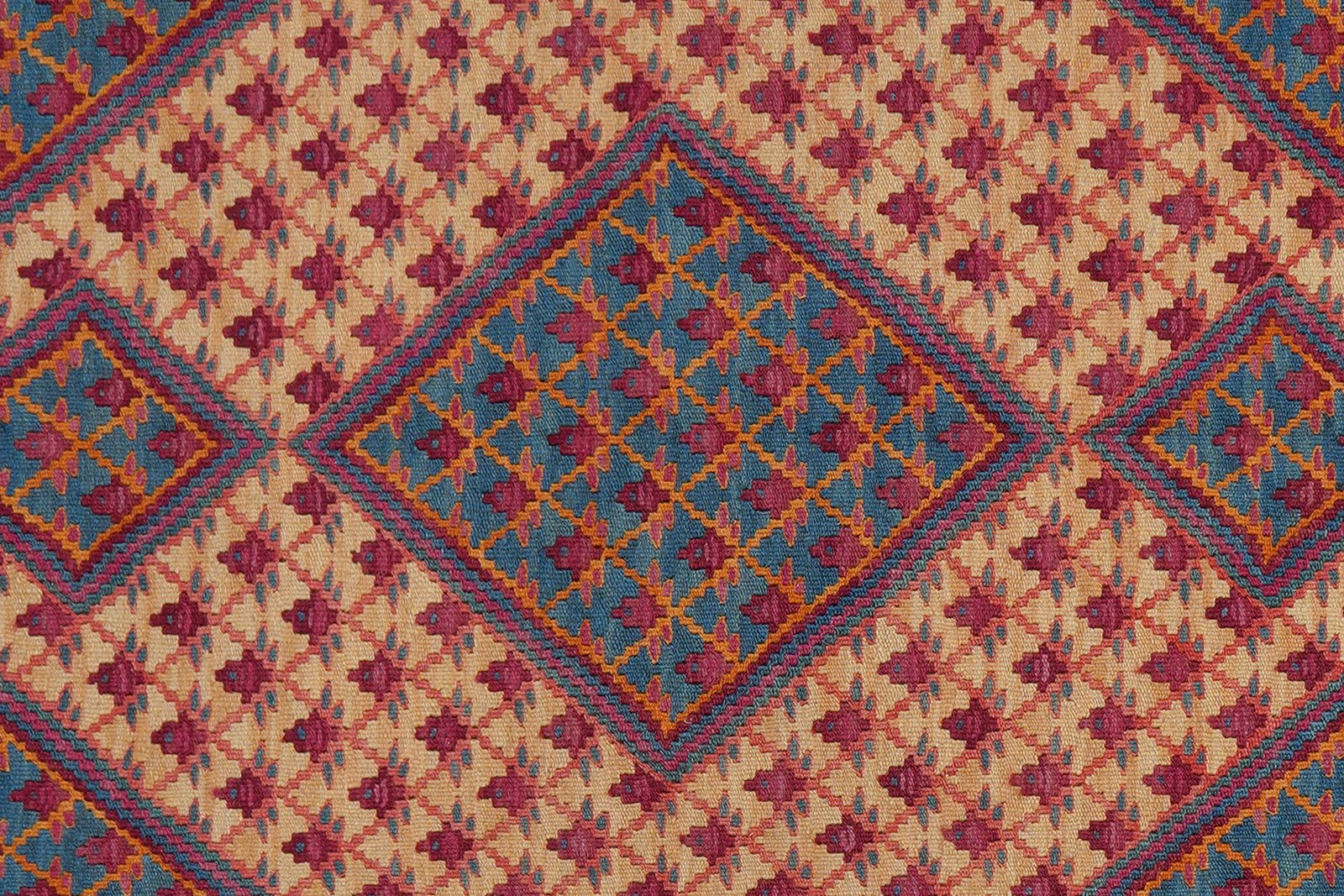 Kelim Senneh — Handmade, 107x161 cm, Beige, 100% Virgin Wool | View 5