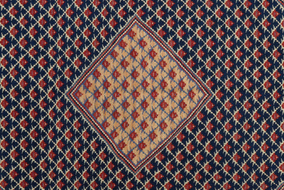 Kelim Senneh — Handmade, 153x196 cm, Blue, 100% Virgin Wool | View 5