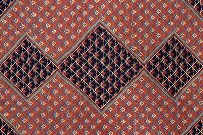Kelim Senneh — Handmade, 163x200 cm, Red, 100% Virgin Wool | View 5