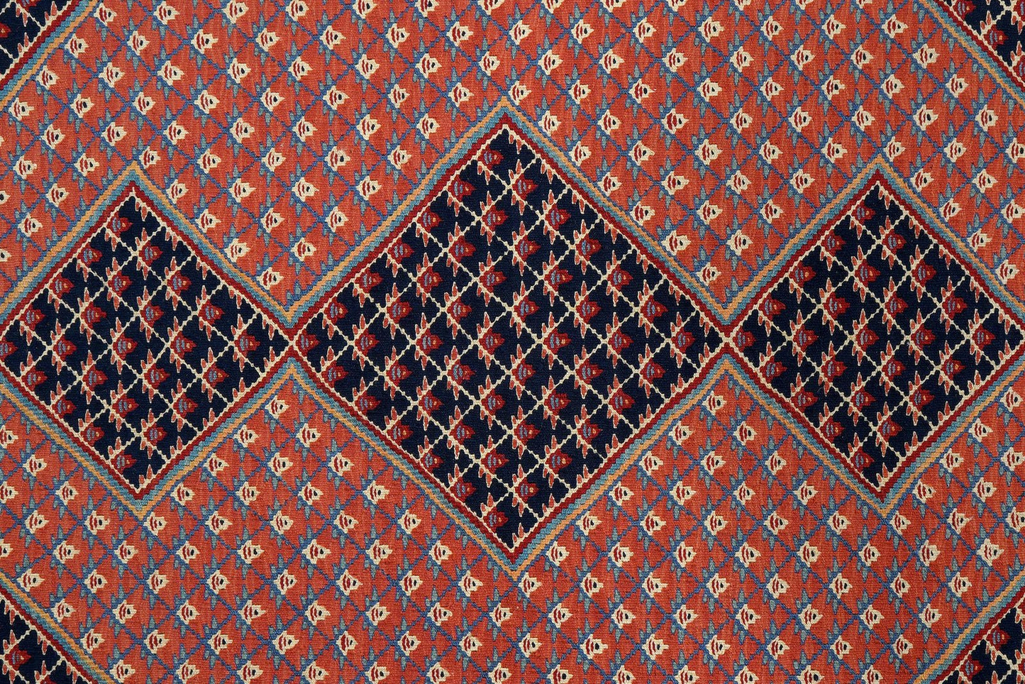 Kelim Senneh — Handmade, 163x200 cm, Red, 100% Virgin Wool | View 5