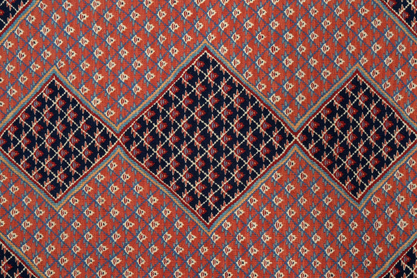 Kelim Senneh — Handmade, 163x200 cm, Red, 100% Virgin Wool | View 5