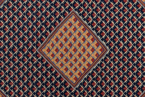 Kelim Senneh — Handmade, 154x200 cm, Blue, 100% Virgin Wool | View 5