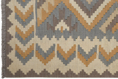 Kelim Gashgai — Handmade, 119x170 cm, Grey, 100% Virgin Wool | View 3