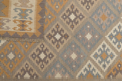 Kelim Gashgai — Handmade, 179x240 cm, Grey, 100% Virgin Wool | View 6