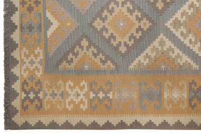 Kelim Gashgai · Handgewebt – Grau, 251x182 cm, 100% Schurwolle | Ansicht 3