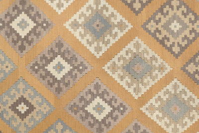 Kelim Gashgai — Handmade, 185x250 cm, Yellow, 100% Virgin Wool | View 5