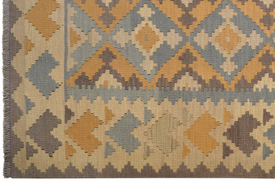 Kelim Gashgai — Handmade, 177x241 cm, Grey, 100% Virgin Wool | View 3