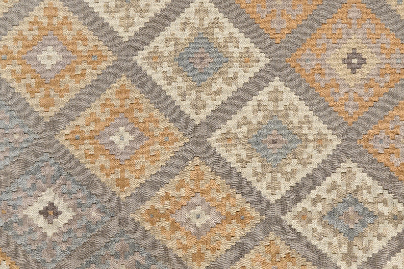 Kelim Gashgai — Handmade, 182x247 cm, Grey, 100% Virgin Wool | View 5