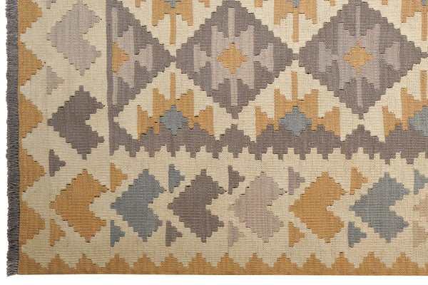 Kelim Gashgai — Handmade, 170x239 cm, Grey, 100% Virgin Wool | View 3