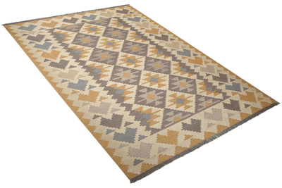 Kelim Gashgai — Handmade, 170x239 cm, Grey, 100% Virgin Wool | View 4