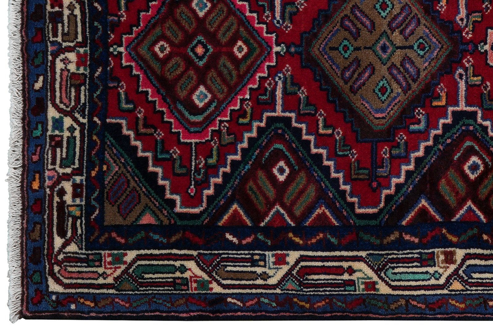 Zagheh — Handmade, 86x209 cm, Red, 100% Virgin Wool | View 3