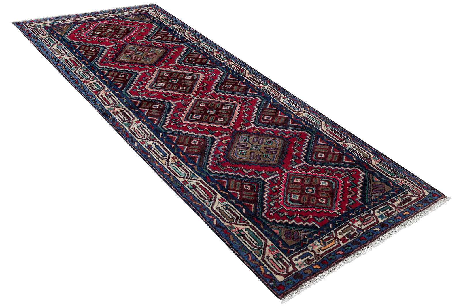 Zagheh — Handmade, 86x209 cm, Red, 100% Virgin Wool | View 4