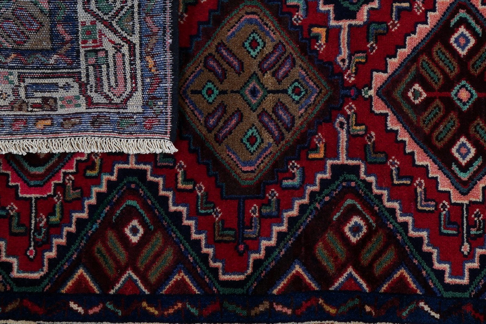 Zagheh — Handmade, 86x209 cm, Red, 100% Virgin Wool | View 7