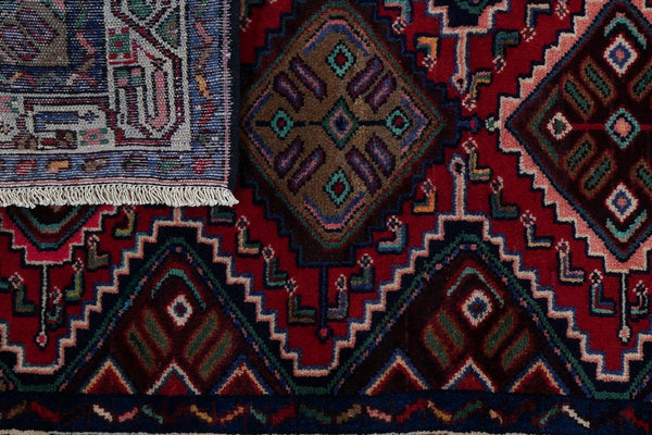 Zagheh — Handmade, 86x209 cm, Red, 100% Virgin Wool | View 7