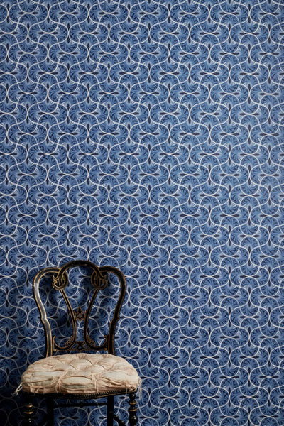 Jazz Ink wallpaper with coral shapes and darker blue accents on a neutral background